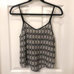 Tribal pattern high low cut tank